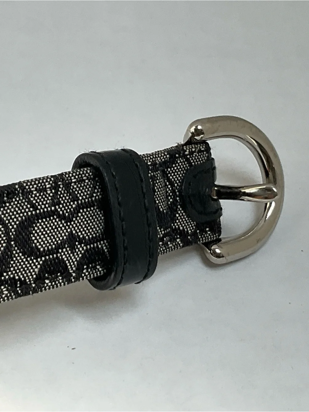 Coach Black Signature Logo Belt